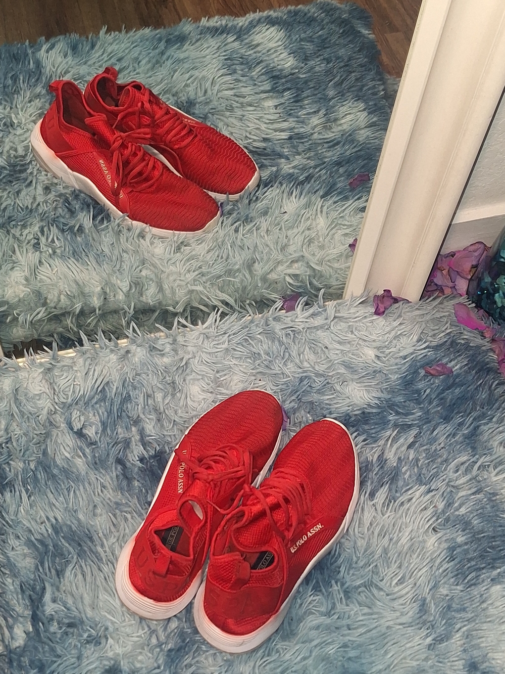 U.S. Polo Assn. NW7882 KALA - Red Knit Sneakers - Mens Size 10 / Womens 11